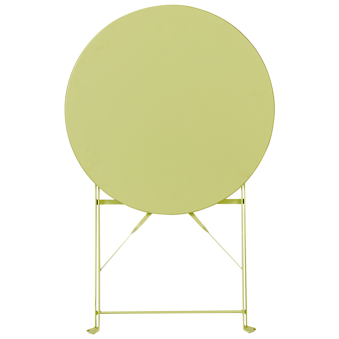 Lime Green 3 Piece Metal Folding Slatted Bistro Set