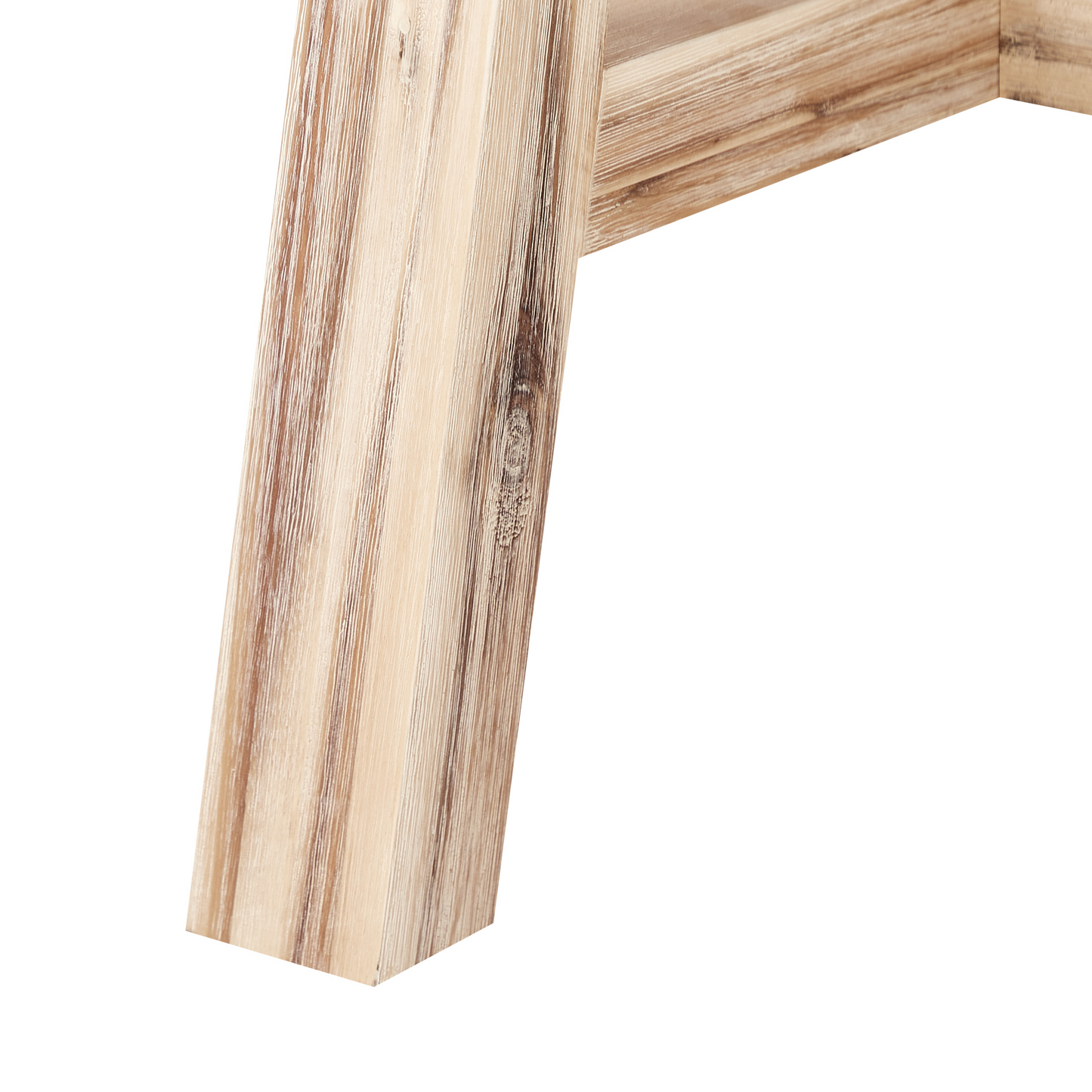 Garden Stool Grey Concrete Seat Acacia Wood Legs