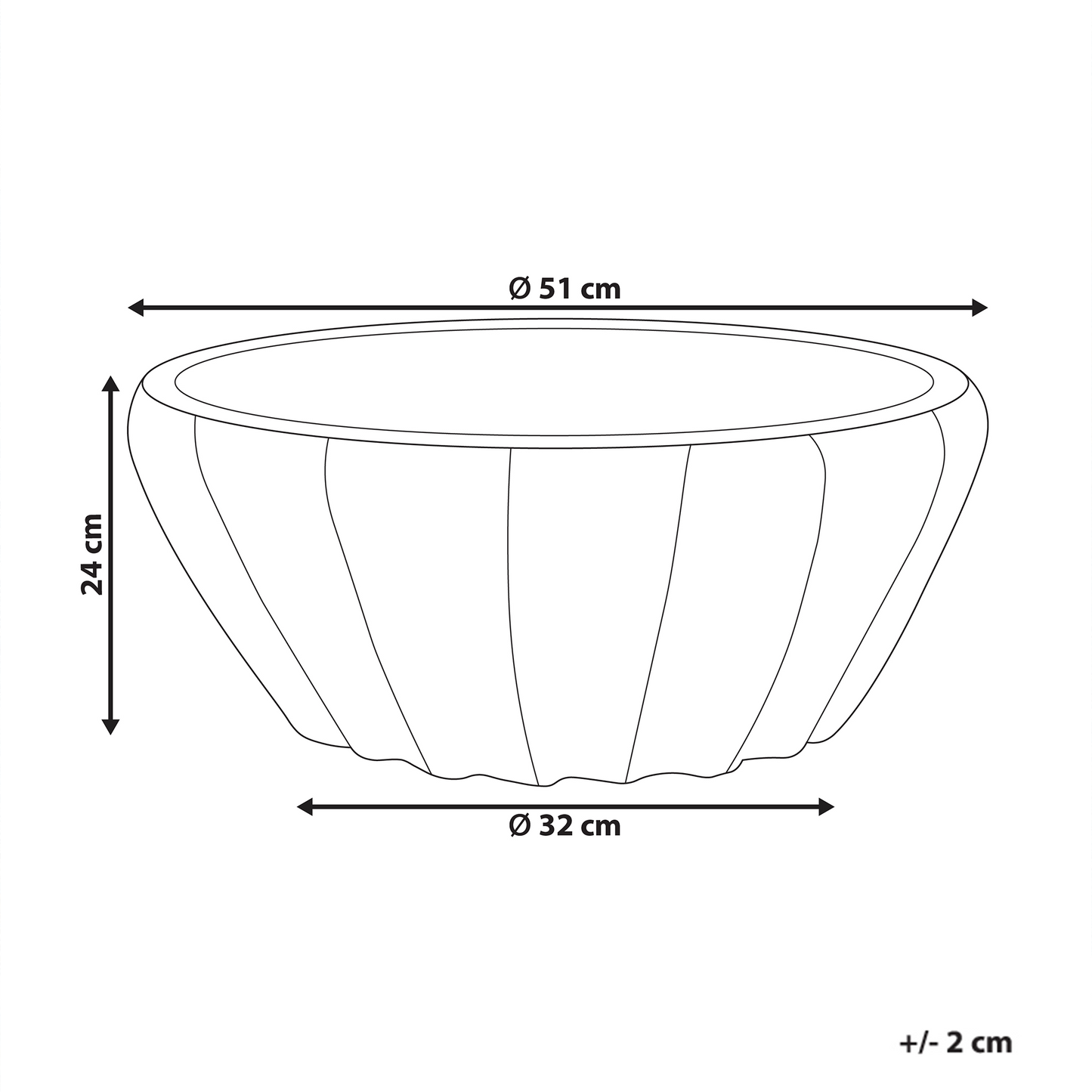 Blue Oval Terracotta Plant Pot 51cm Outdoor Indoor Garden Decor Elegant Centerpiece for Home and Patio