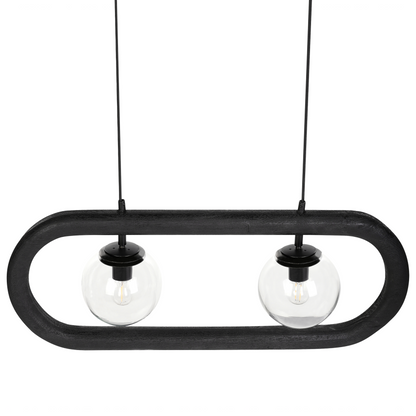 Pendant Lamp Black Shade Handmade Boho Industrial