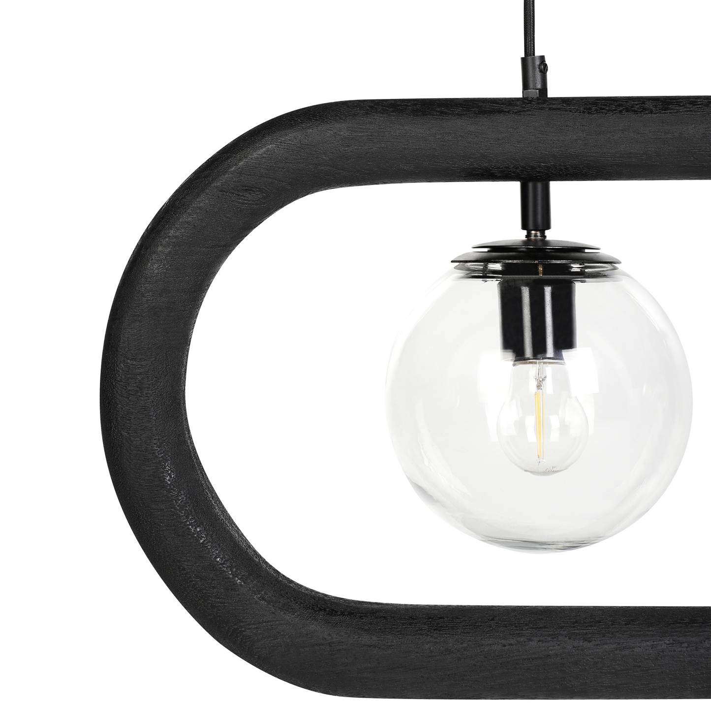 Pendant Lamp Black Shade Handmade Boho Industrial
