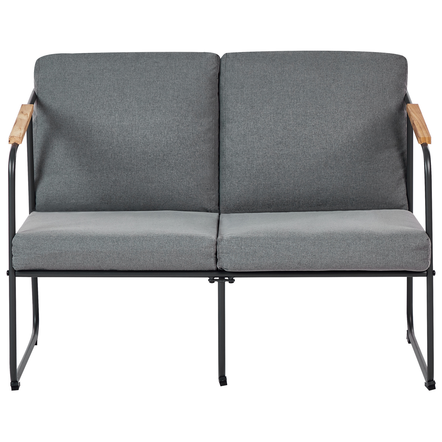 Grey Steel Garden Sofa Set 4 Seater With Table Industrial