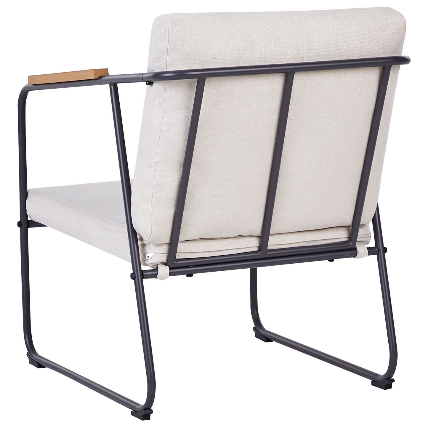 Steel Lounge Set 4 Seater Light Beige With Table
