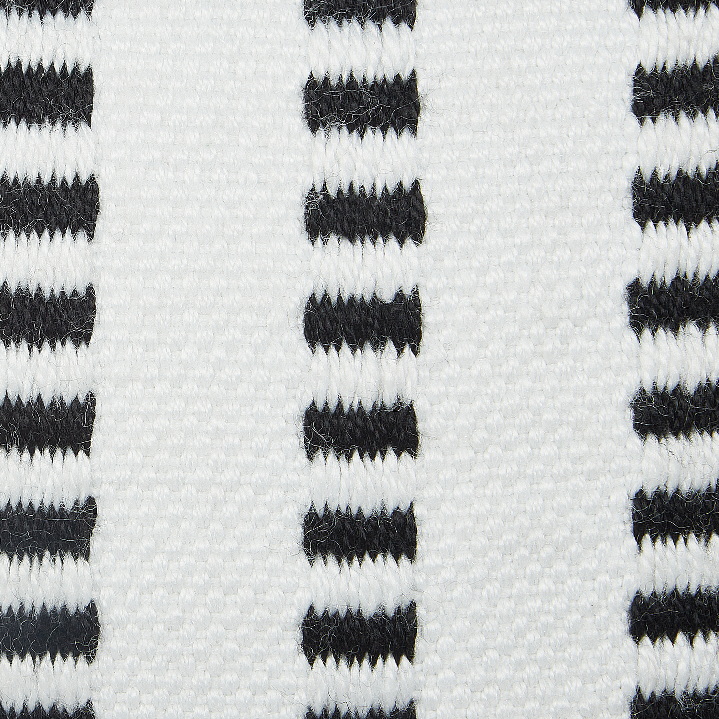 Garden Pouf White Black 50 x 50 x 30cm Outdoor Ottoman Handwoven