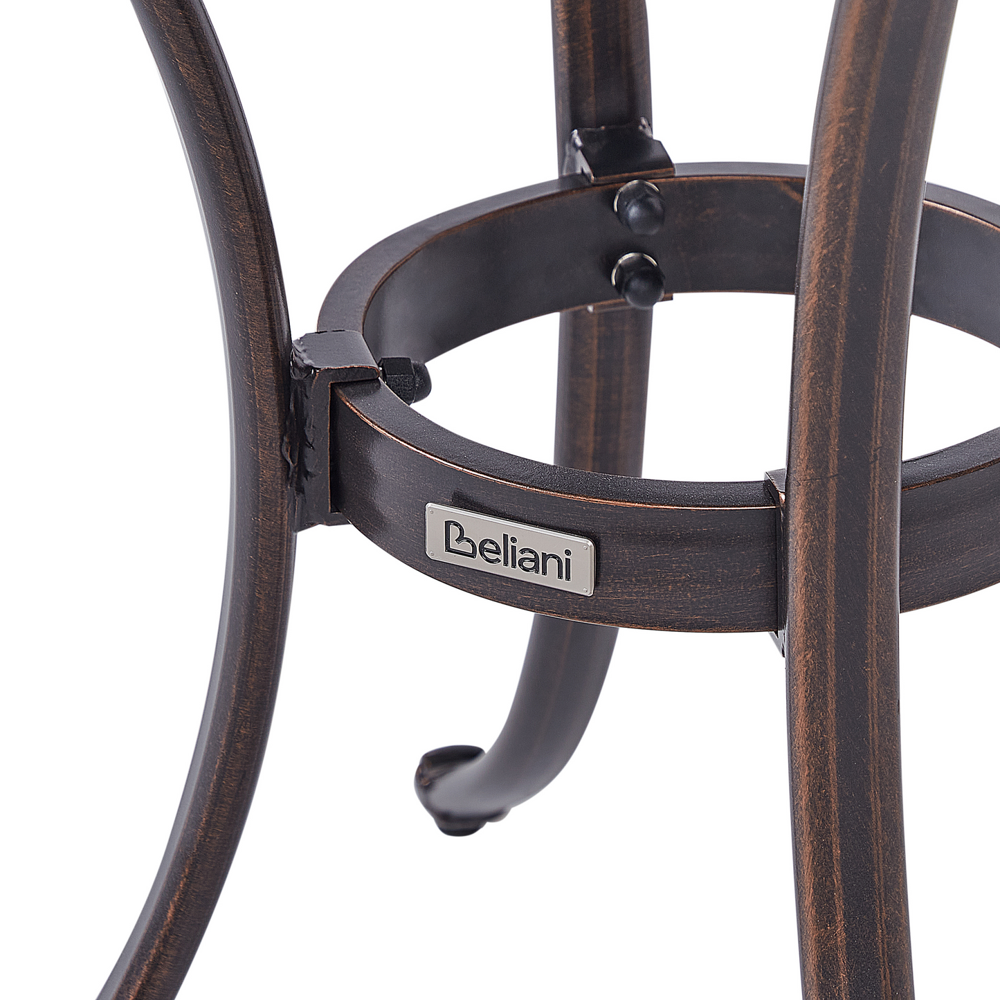 Gardenia Vintage Aluminium Round Outdoor Dining Table 68cm Brown