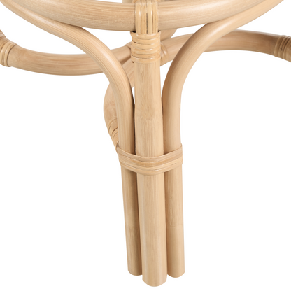 Kids Chair Round Rattan Seat Boho Handmade For Indoor Outdoor Playroom Decor