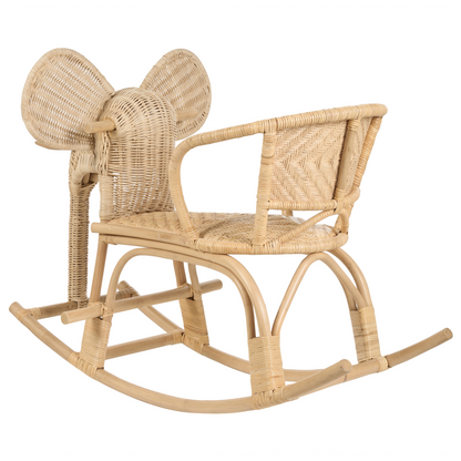 Garden Kids Elephant Rocking Chair Natural Rattan Patio Indoor