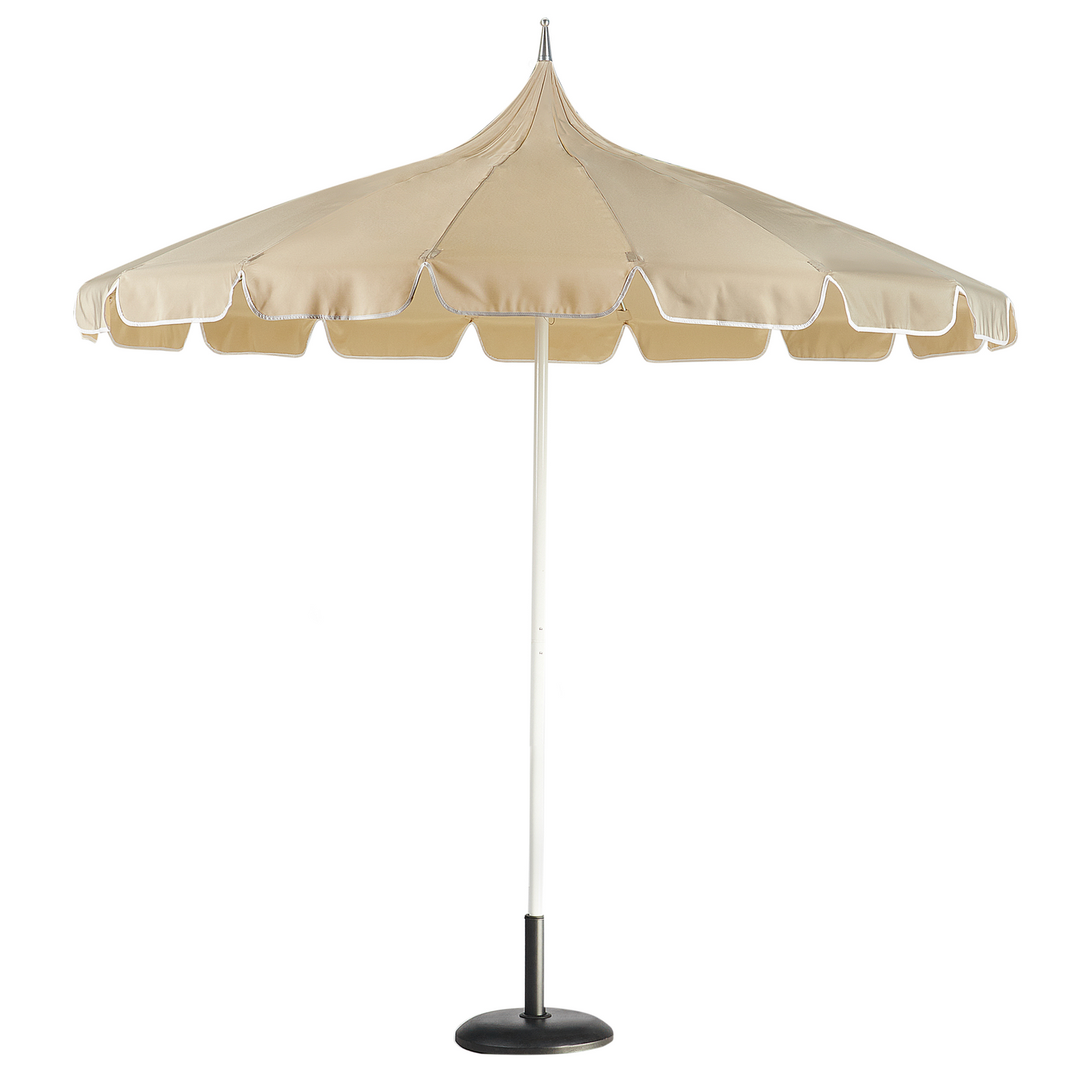 Garden Market Parasol Beige Aluminium Pole 2.45m Outdoor Shade