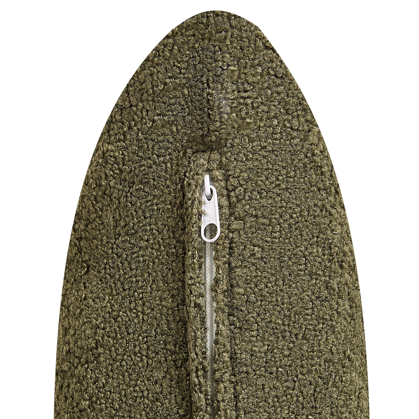 Armchair Dark Green Boucle Japandi Minimalist