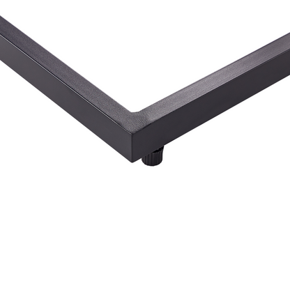 Side Table Light Plastic Wood Top Aluminum Frame