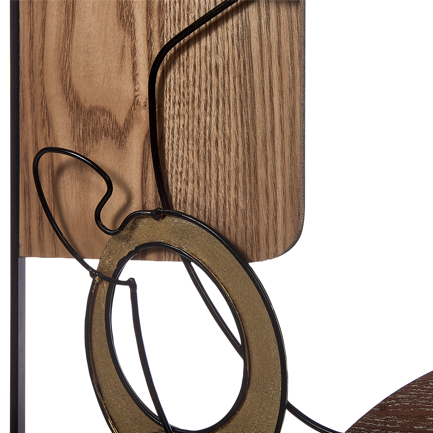 LuxeHome Wall Decor Brown Iron MDF 50 X 50 Minimalist Handmade Art
