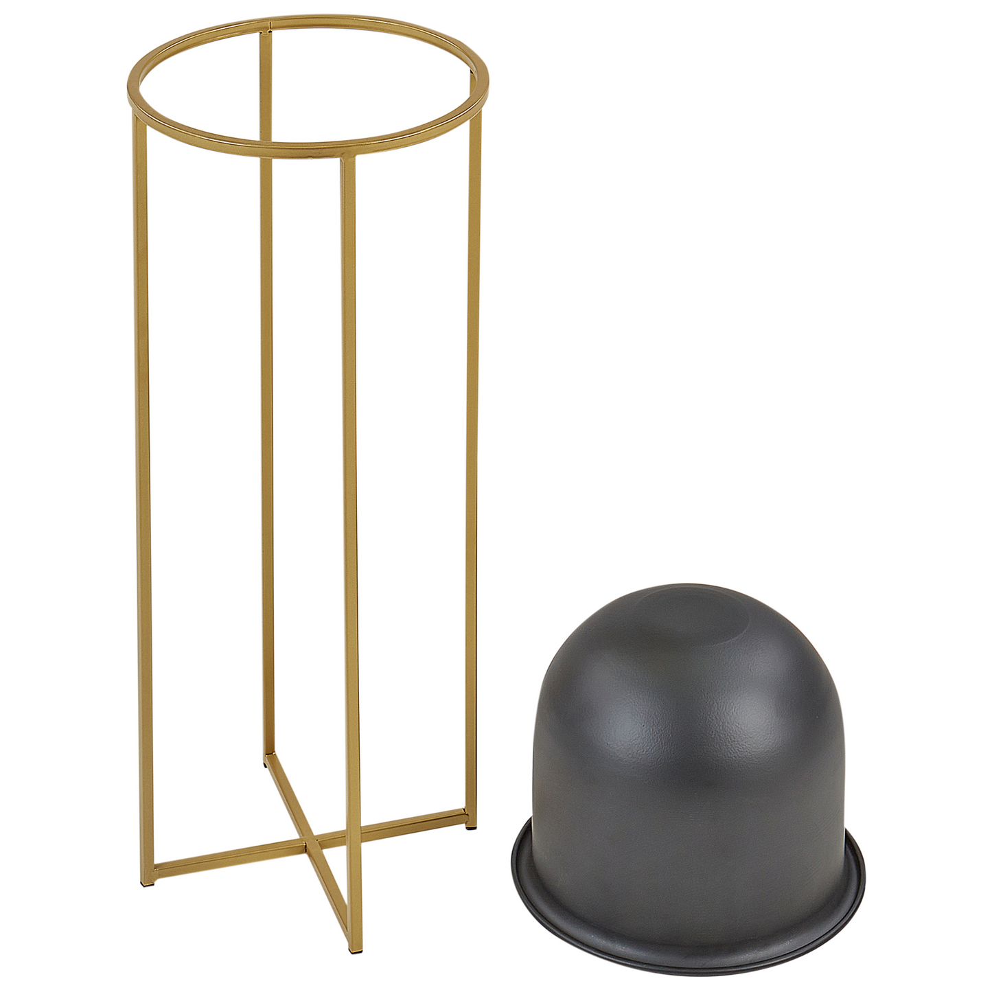 Arcadia Black Iron Plant Stands Set 2 56 and 46cm Modern Industrial