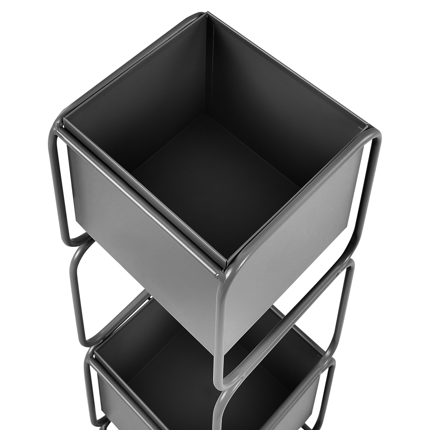 Two Tier Plant Stand Black Iron 75cm Indoor
