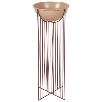 Pink Iron Plant Stands Set Of 2 55 By 45cm Indoor Modern