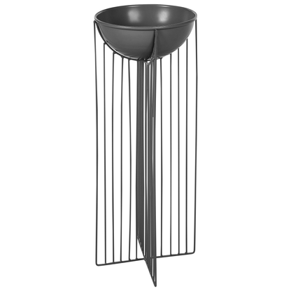 Set of 2 Black Iron Plant Stands 55cm and 45cm Indoor Modern Industrial