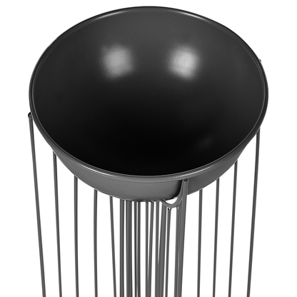 Set of 2 Black Iron Plant Stands 55cm and 45cm Indoor Modern Industrial