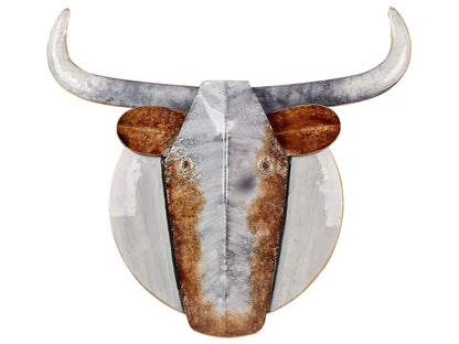 Iron Animal Wall Art Grey Copper Accent Handmade