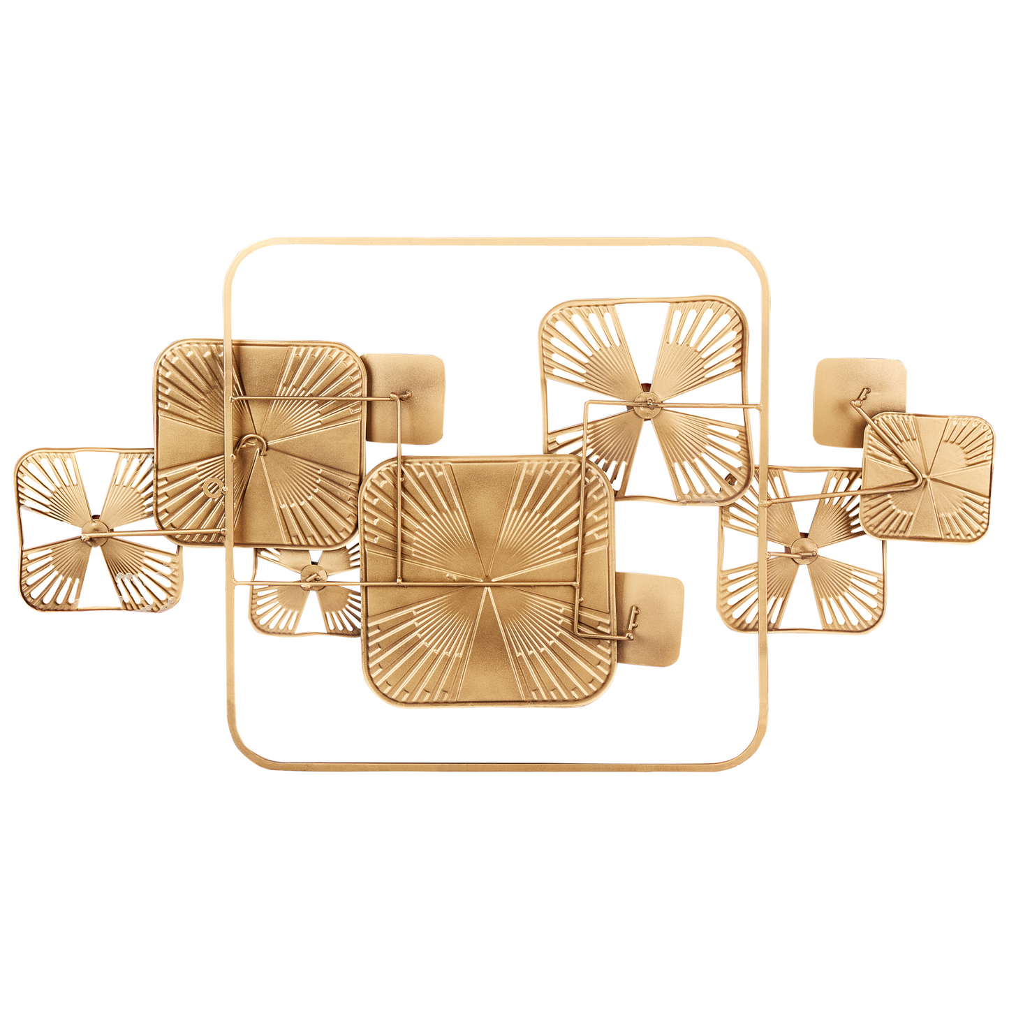 Multicolor Handcrafted Wall Art With Gold Accents
