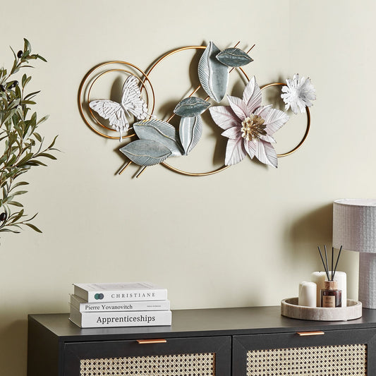 Wall Art Multicolour Iron Handmade Modern Accent