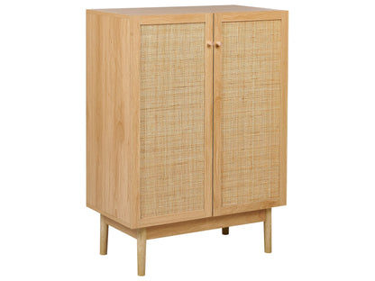 2 Door Sideboard Rattan Front Boho Pine Rustic