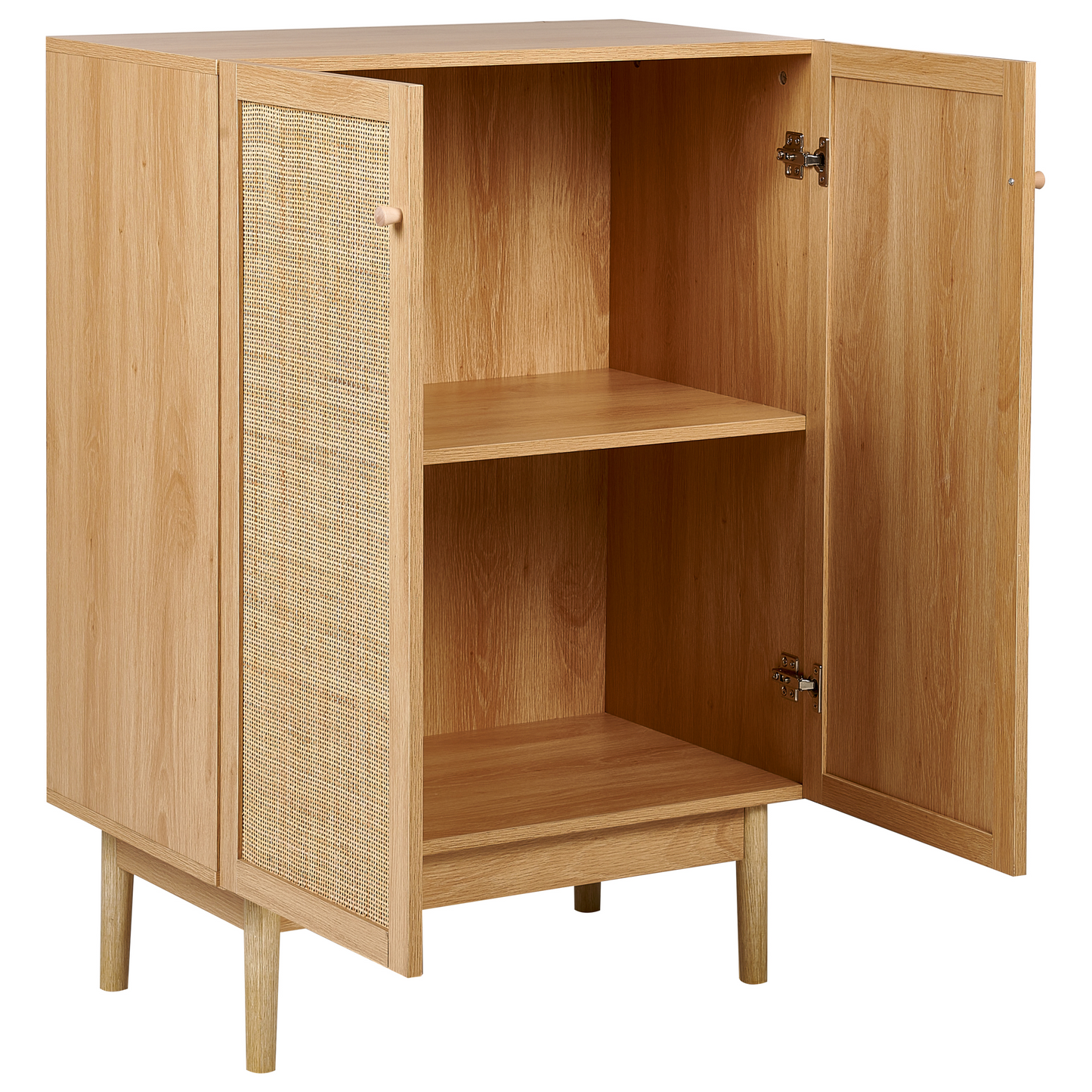 2 Door Sideboard Rattan Front Boho Pine Rustic