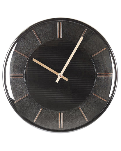 Design Wall Clock Without Numbers Black 34cm