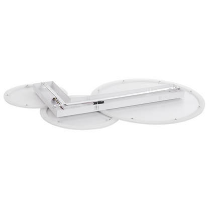 Ceiling Lamp White Acrylic Shade Round Design Dimmable LED