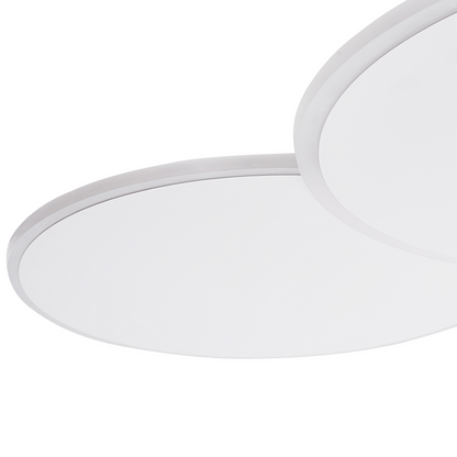 Ceiling Lamp White Acrylic Shade Round Design Dimmable LED