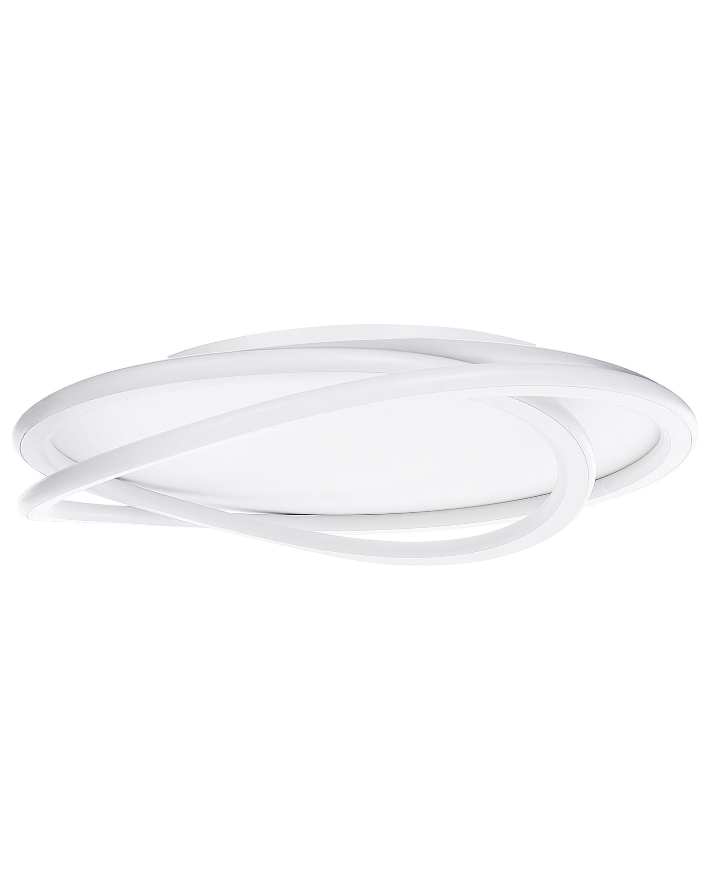 Ceiling Lamp White Acrylic Shade Round LED Dimmable Light For Living Room