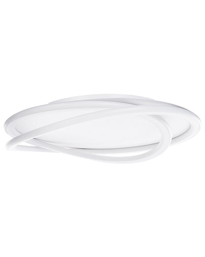 Ceiling Lamp White Acrylic Shade Round LED Dimmable Light For Living Room