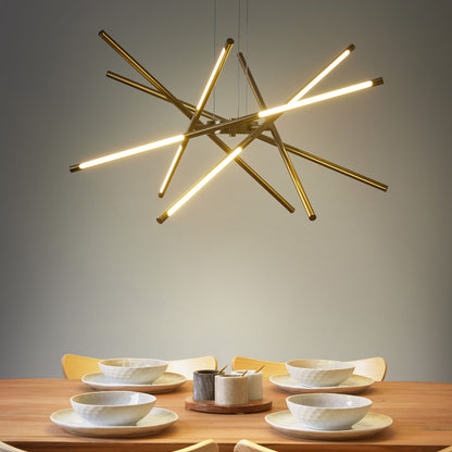 Pendant Lamp Gold Metal Modern With Remote Dimmer