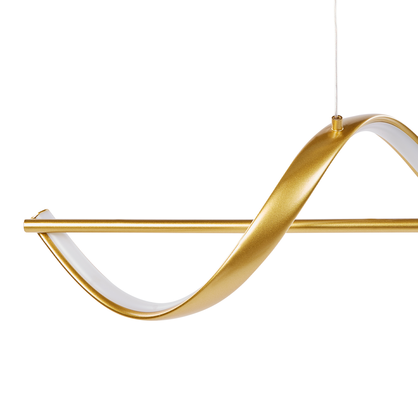 Led Pendant Lamp Gold Metal Suspension Modern Minimalist Design Accent Light