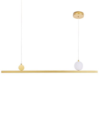 Lux LED Pendant Lamp Gold Metal Geometric Industrial