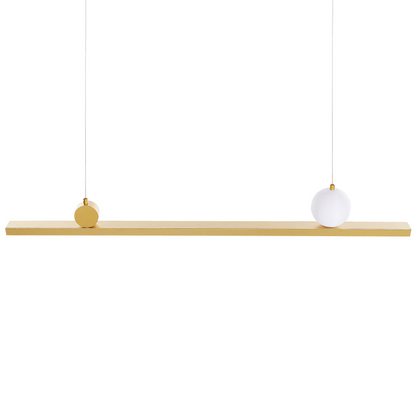 Lux LED Pendant Lamp Gold Metal Geometric Industrial