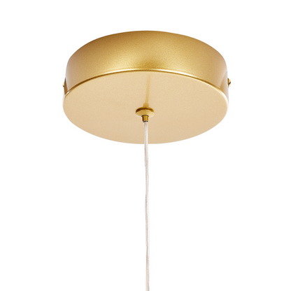 Lux LED Pendant Lamp Gold Metal Geometric Industrial