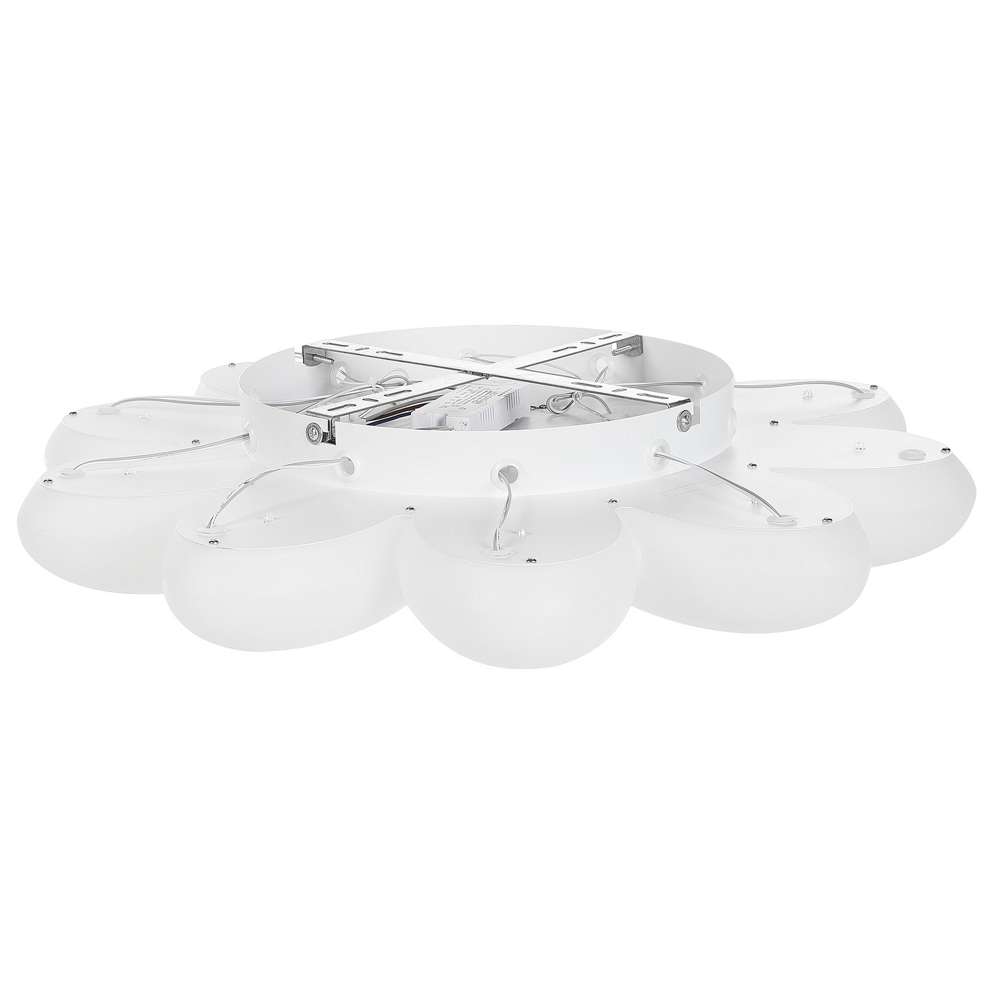 Ceiling Lamp With White Acrylic Flower Shade For Kids Room Design Accent Lighting
