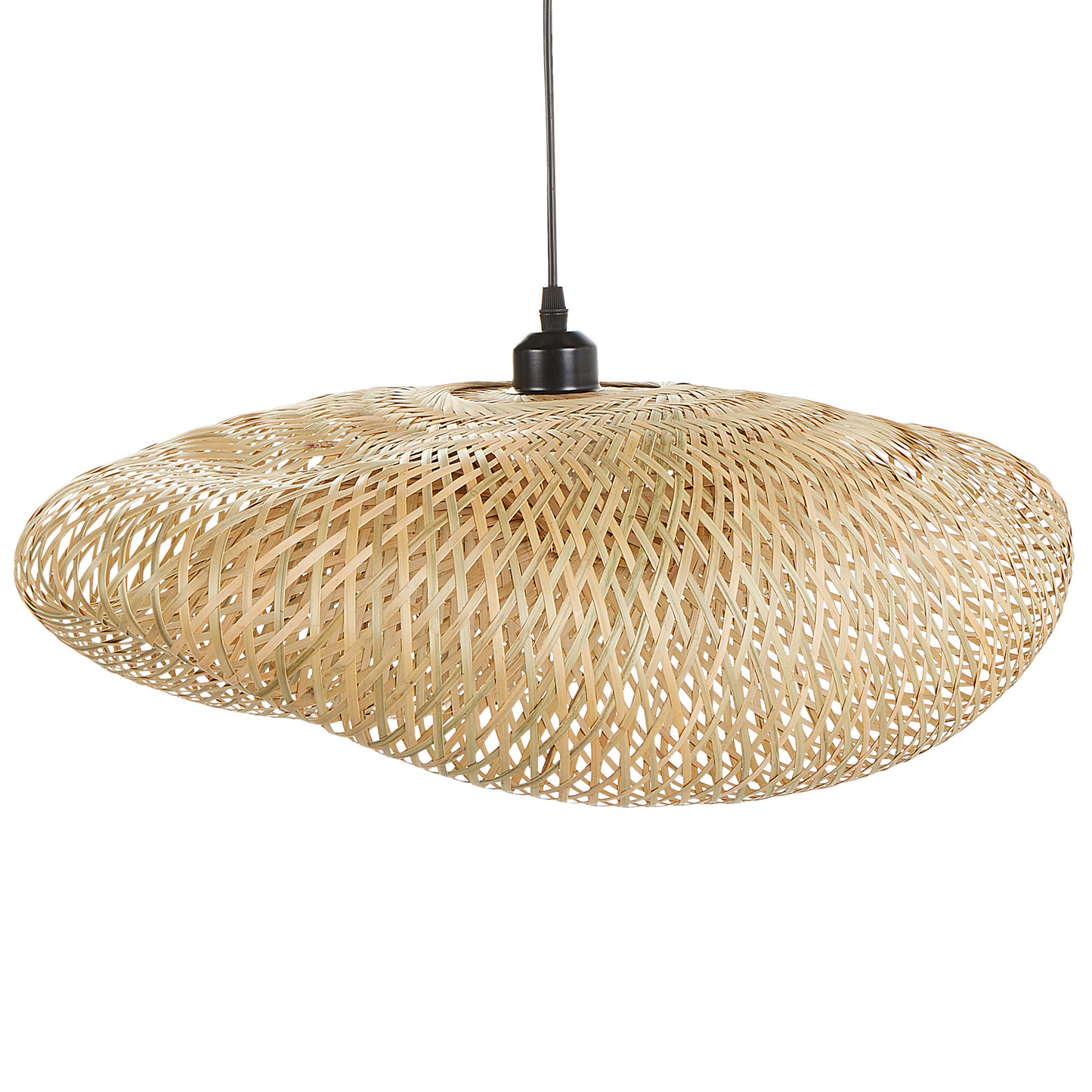 Elora Bamboo Pendant Lamp With Woven Shade Light Brown