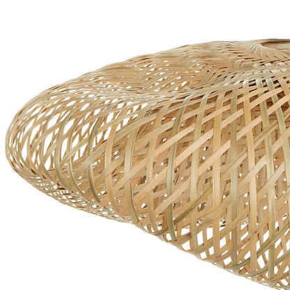 Elora Bamboo Pendant Lamp With Woven Shade Light Brown
