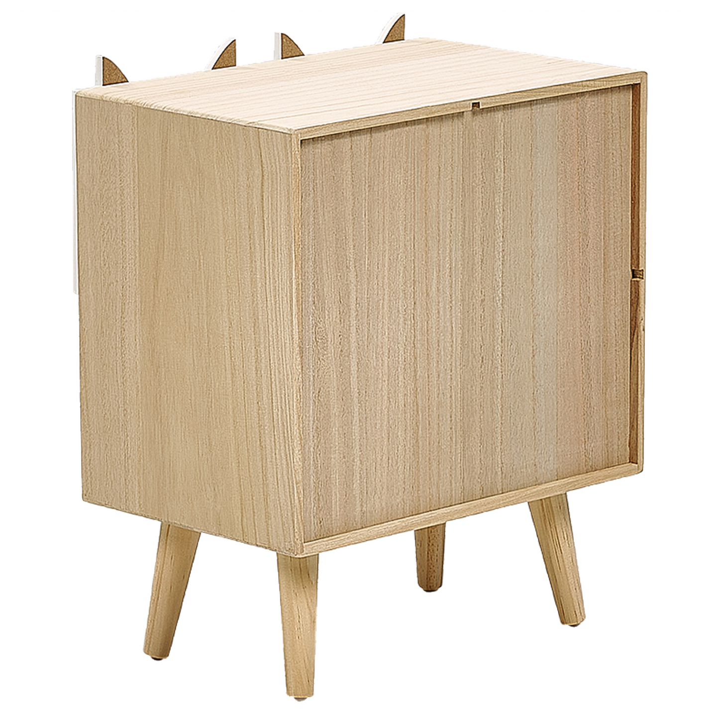 Light Brown 2 Drawer Nightstand Animal Theme Bedside Table