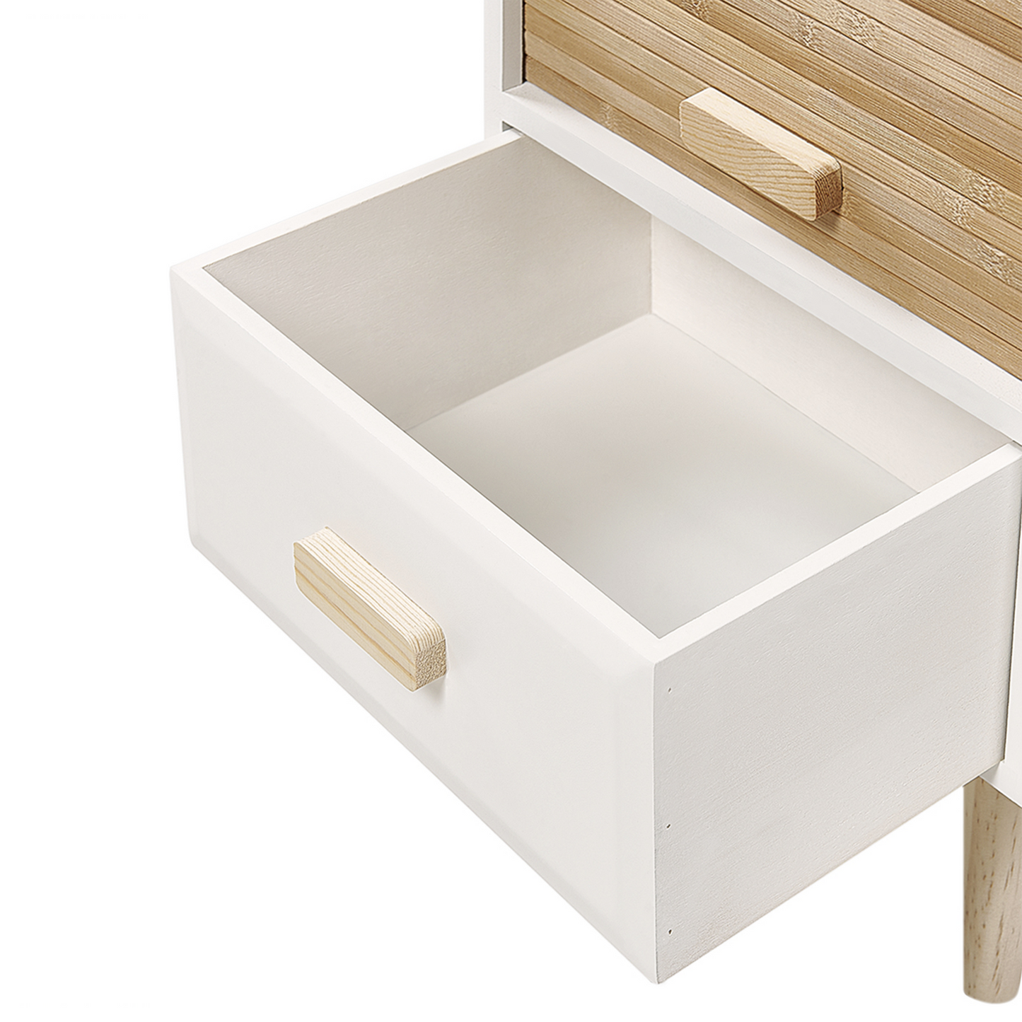 Kids Bedside Table Nightstand White Light Wood 1 Drawer