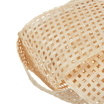 Bamboo Pendant Lamp Natural Wood Woven Light Brown