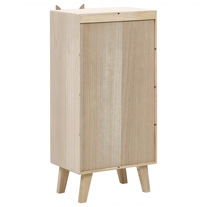 WhimsyKids 4 Tier Bookshelf With Animal Drawer Fronts Light Brown