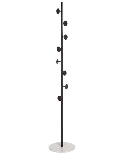 Black Marble Base Coat Stand Freestanding Industrial Jacket Rack For Hallways