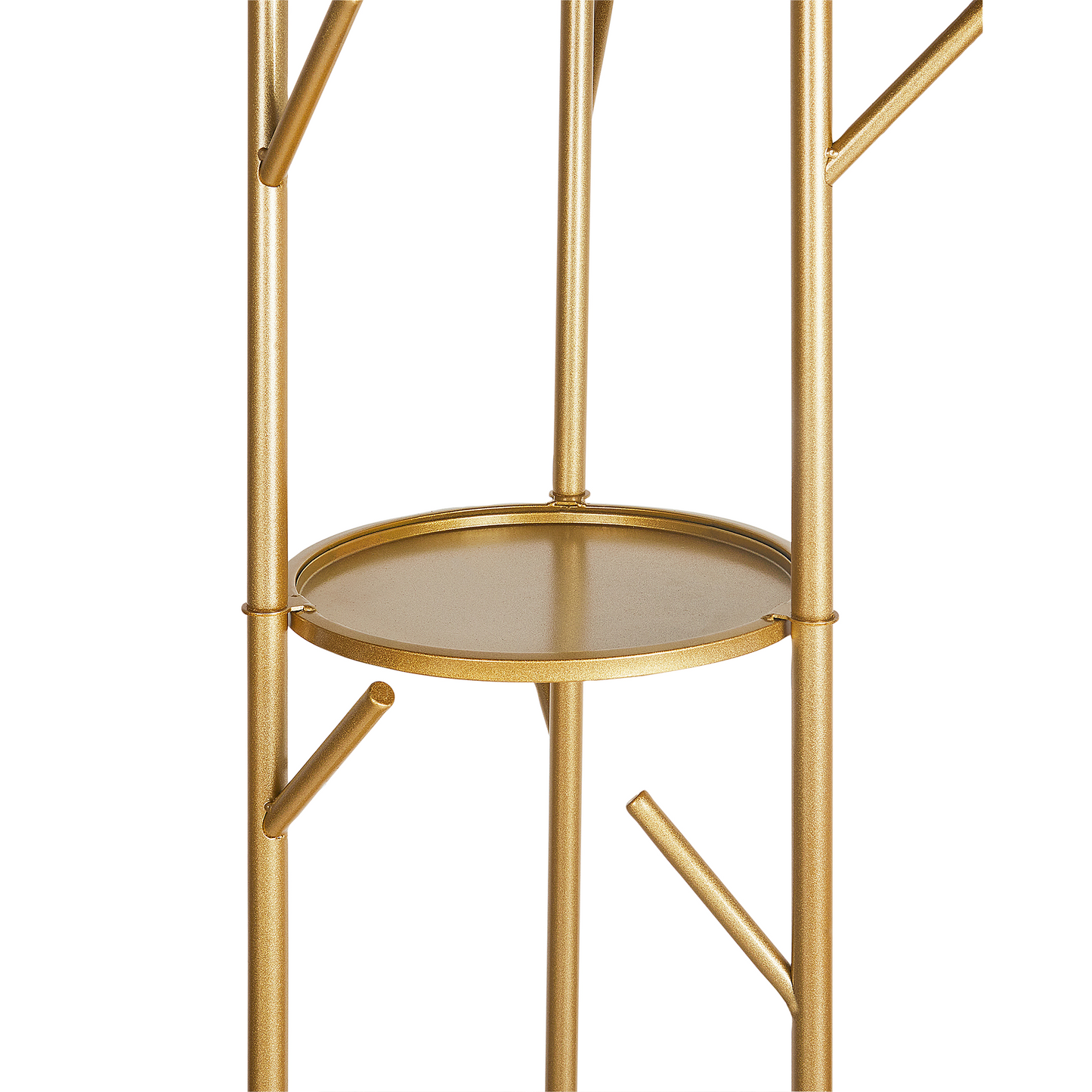 Gold Coat Stand Marble Base With Shelves Freestanding Industrial Hallway Rack
