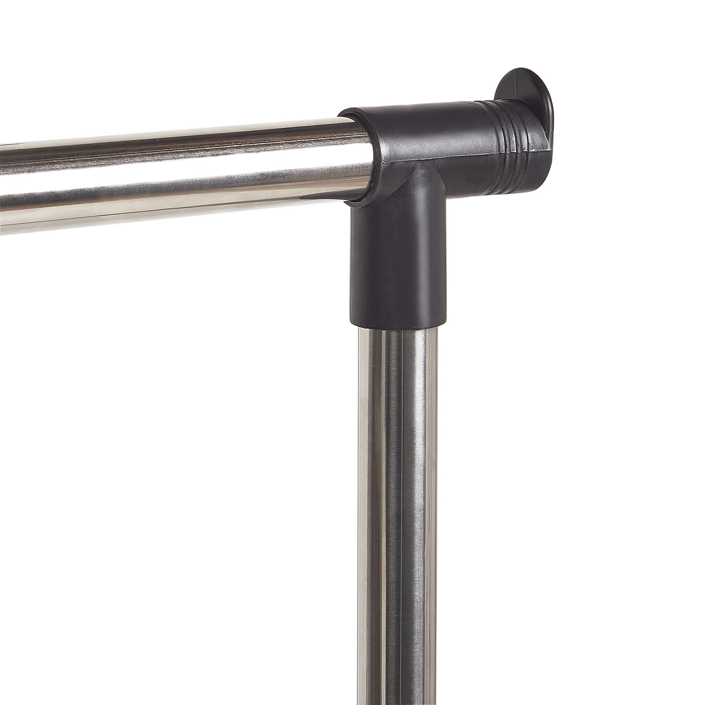 Coat Stand With Wheels Black Metal Freestanding Jacket Rack Industrial Hallway