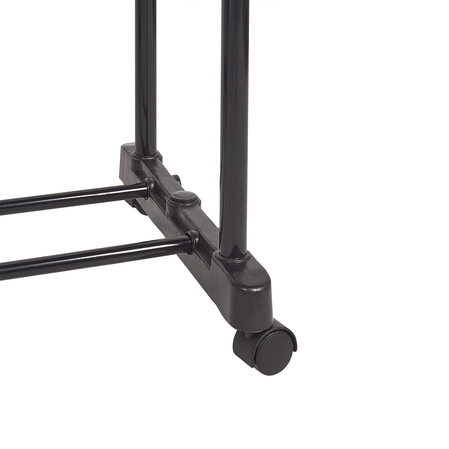 Coat Stand With Wheels Black Metal Freestanding Jacket Rack Industrial Hallway