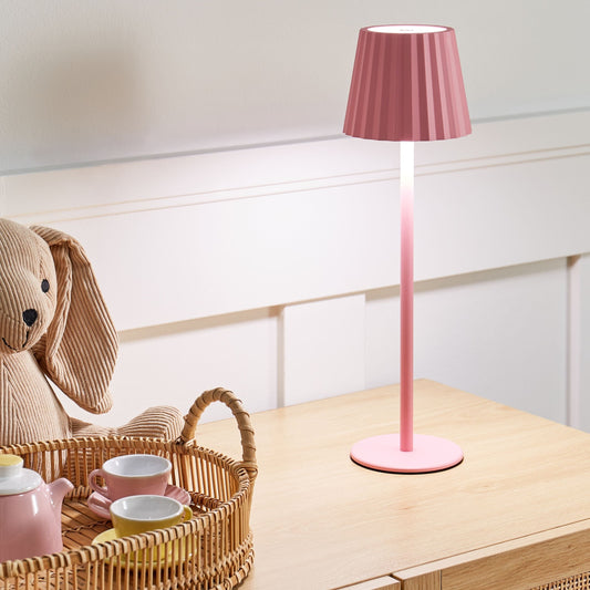 Table Lamp Pastel Pink Aluminum Iron Indoor Outdoor Modern