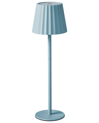 Table Lamp Light Blue Aluminum Body Indoor Outdoor USB Charging Modern