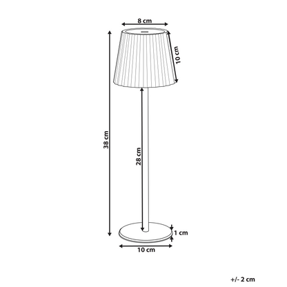 Table Lamp Light Blue Aluminum Body Indoor Outdoor USB Charging Modern