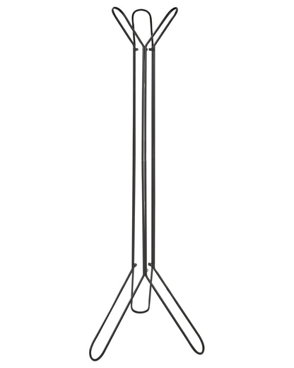 Black Hall Iron Coat Rack Coat Stand Minimalist Black Finish